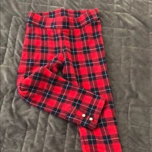 Like New Janie and Jack Plaid Cotton Leggings